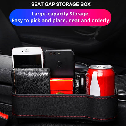 Leather Car Seat Organizer with Cup Holder | Multifunctional Design for Extra Storage and Convenience