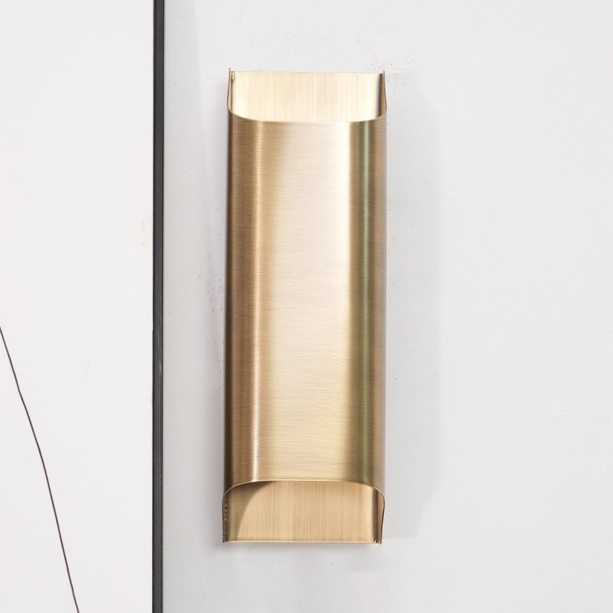 Brass Indoor LED Wall Light Fixture for Bedroom Living Room Hallway 10 Inch Square Contemporary Accent Lamp E14 G9 Socket Modern Home Lighti