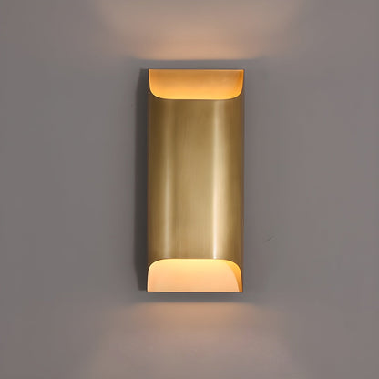 Brass Indoor LED Wall Light Fixture for Bedroom Living Room Hallway 10 Inch Square Contemporary Accent Lamp E14 G9 Socket Modern Home Lighti