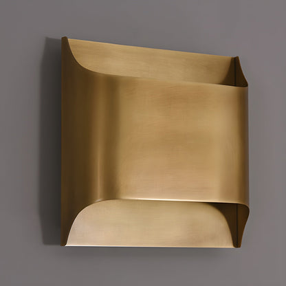 Brass Indoor LED Wall Light Fixture for Bedroom Living Room Hallway 10 Inch Square Contemporary Accent Lamp E14 G9 Socket Modern Home Lighti