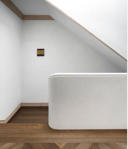 Brass Indoor LED Wall Light Fixture for Bedroom Living Room Hallway 10 Inch Square Contemporary Accent Lamp E14 G9 Socket Modern Home Lighti