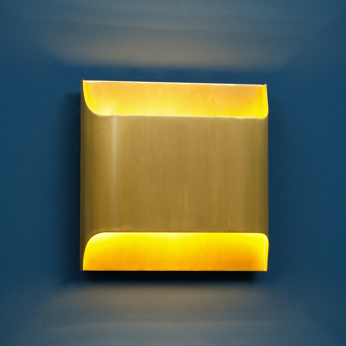 Brass Indoor LED Wall Light Fixture for Bedroom Living Room Hallway 10 Inch Square Contemporary Accent Lamp E14 G9 Socket Modern Home Lighti