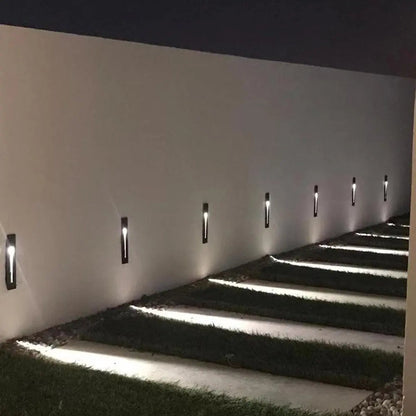 Recessed LED Step Light 7 Inch Aluminum Indoor Outdoor Stairway Path Illumination 3W Flush Mount Guide Lighting for Hallways Staircases Walk