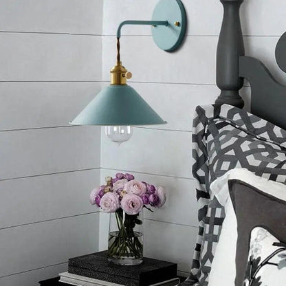 Metal Wall Sconce with Adjustable Arm & Plated Finish in 7 Shades for Living Room Bedroom Hallway Home Office