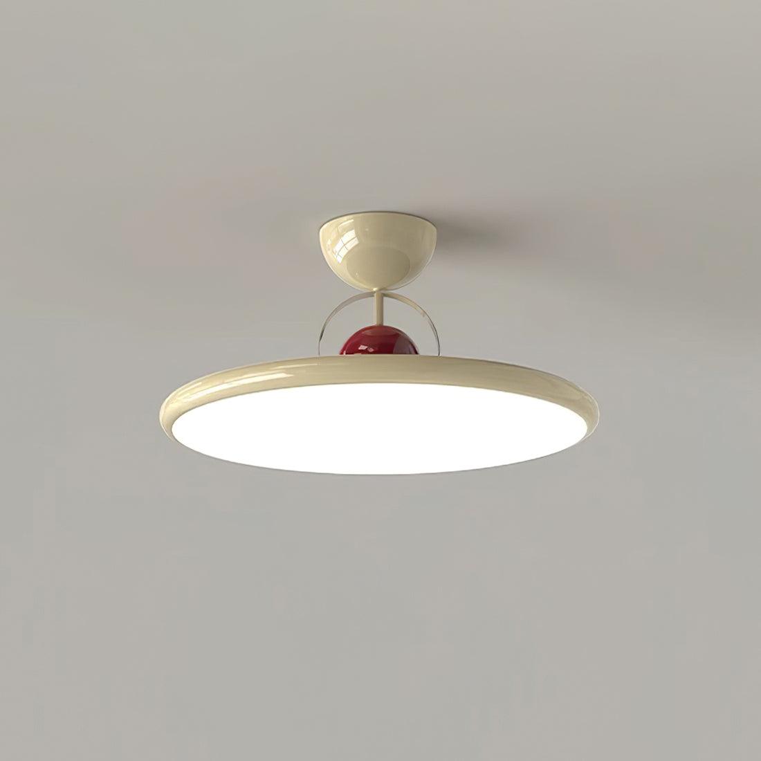 Flush Mount LED Overhead Light for Kitchen, Dining Room & Hallway – Metal Fixture in Chrome, Green or Beige Finish – 16-20 in Dimmable Ambie