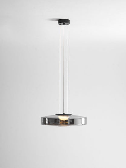 Tiered Glass Pendant Ceiling Fixture LED Multi-Level Hanging Light for Kitchen Island Dining Room Modern Layered Chandelier Adjustable Heigh