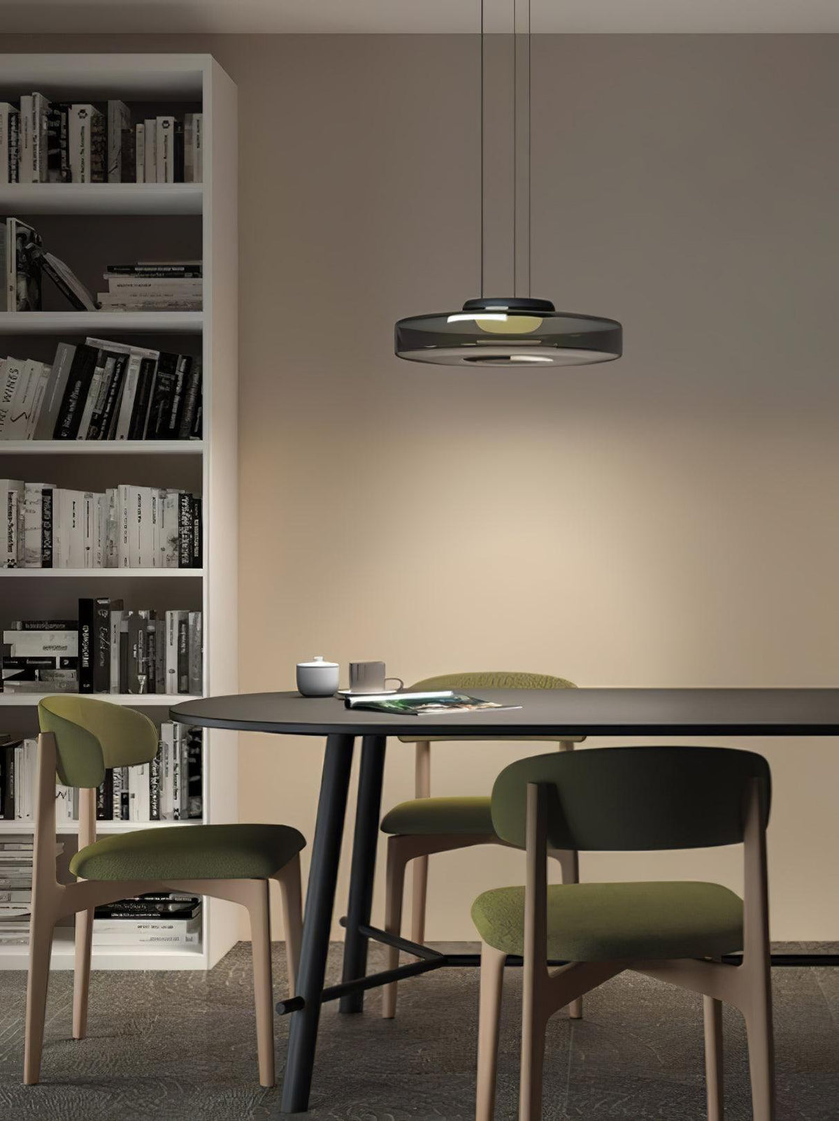 Tiered Glass Pendant Ceiling Fixture LED Multi-Level Hanging Light for Kitchen Island Dining Room Modern Layered Chandelier Adjustable Heigh