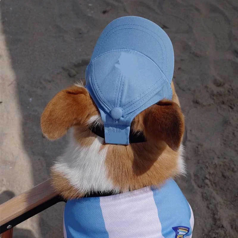 Ortekor PawShade | Dog Baseball Cap with Ear Holes | Adjustable Sun Hat for Summer Comfort