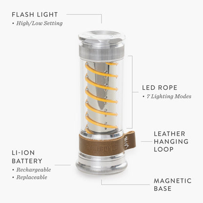 Rechargeable LED Camping Lantern & Flashlight Combo with 7 Light Modes, USB-C Portable Emergency Light for Hiking, Outdoor Adventures & Home
