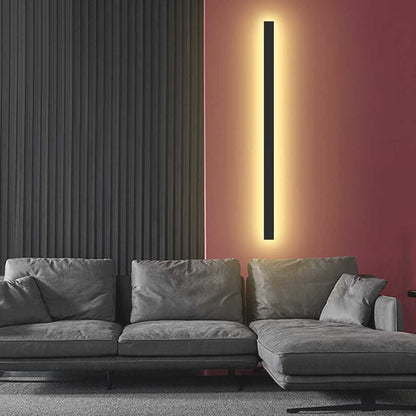 Sleek Aluminum LED Sconce Light Fixture Dimmable Modern Low-Profile Installation for Bedroom Living Room Study Adjustable Brightness