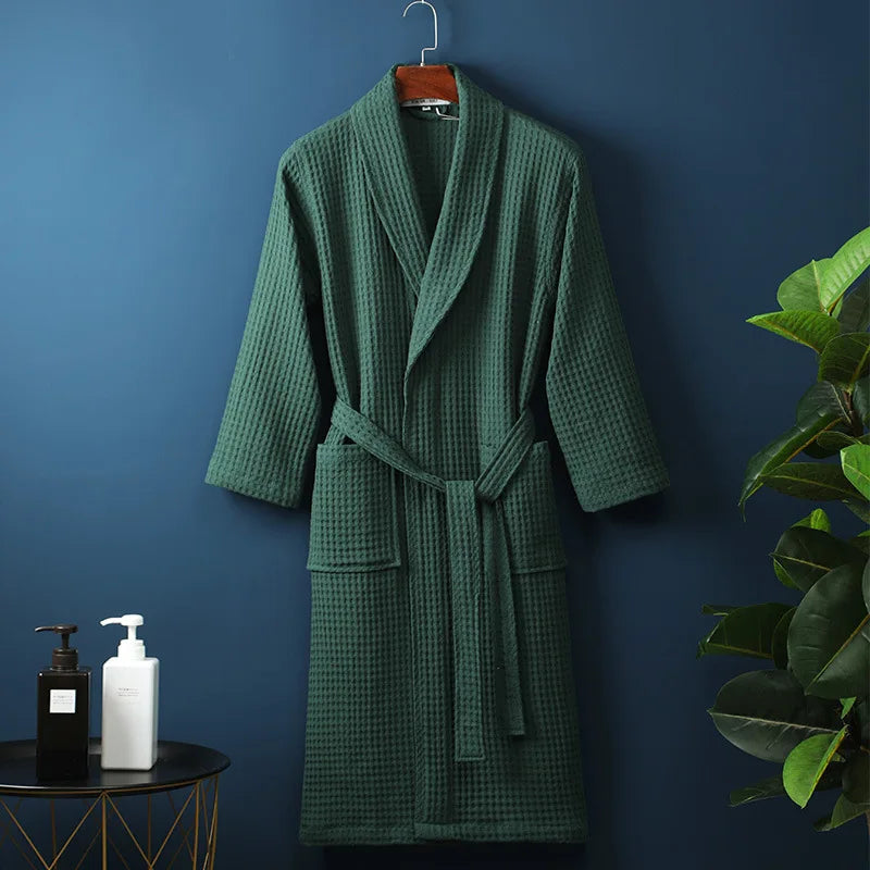 Liora Cotton Bathrobe - Soft Absorbent Dressing Gown for Men and Women