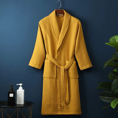 Liora Cotton Bathrobe - Soft Absorbent Dressing Gown for Men and Women