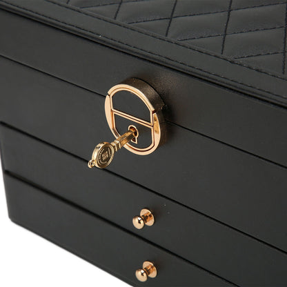 Liora Jewelry Box for Women - Multi-Layer Leather Organizer, Elegant Storage for Rings and Necklaces
