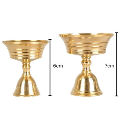 Liora Candle Holder - Vintage Copper Finish, Pedestal Base