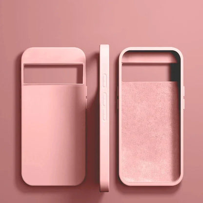 Soft-Touch Phone Case for Google Pixel – Anti-Fingerprint Silicone Cover with Raised Edges & Wireless Charging – Precise Fit for Pixel