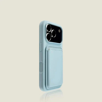 Magnetic Card Holder Phone Case for iPhone – Soft-Touch Silicone with Detachable Wallet Pocket & Drop Protection
