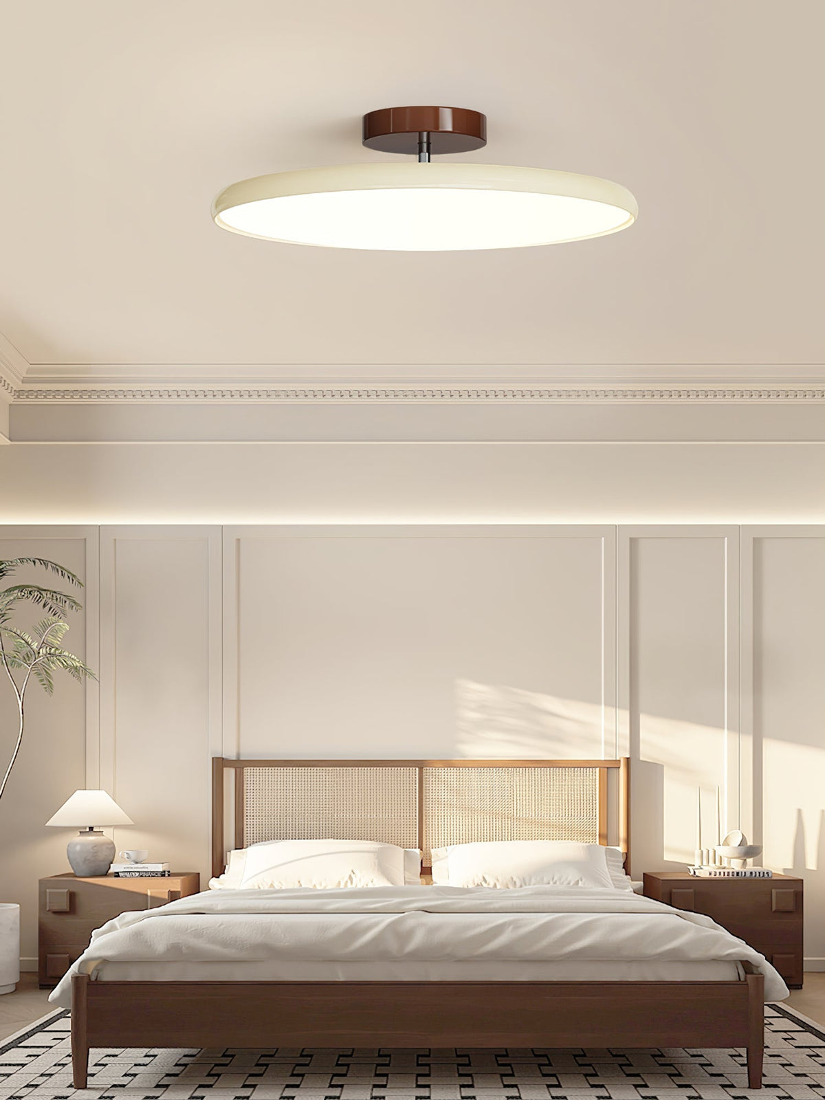 Swivel LED Flush Mount Ceiling Light 12 Inch Round Indoor Lamp Adjustable Directional Lighting for Bedroom Living Room Kitchen Dining Room T