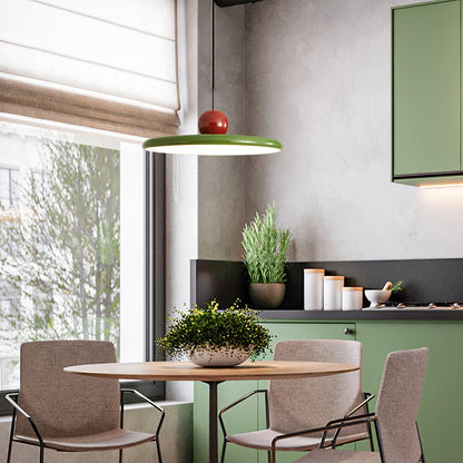 Round Flush Mount LED Ceiling Light Fixture with Adjustable Color Temperature for Kitchen Island Dining Room Bedroom Living Room Modern Indo