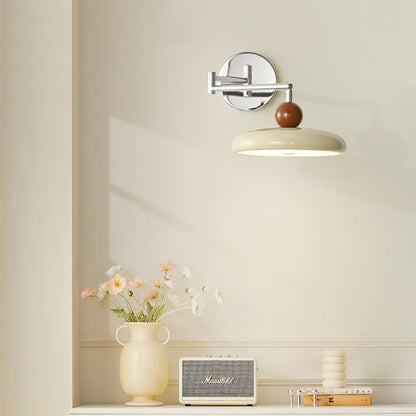 Compact Plug-In Sconce with Adjustable LED Temperature Chrome Accents for Bedroom Living Room Hallway Reading Nook Modern Indoor Lighting