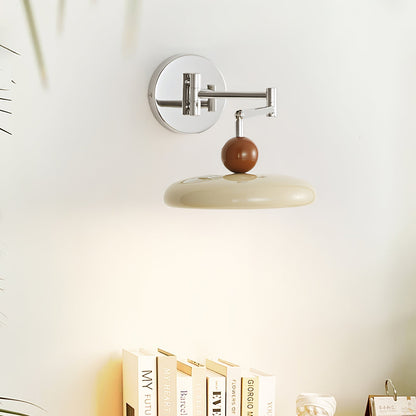 Compact Plug-In Sconce with Adjustable LED Temperature Chrome Accents for Bedroom Living Room Hallway Reading Nook Modern Indoor Lighting