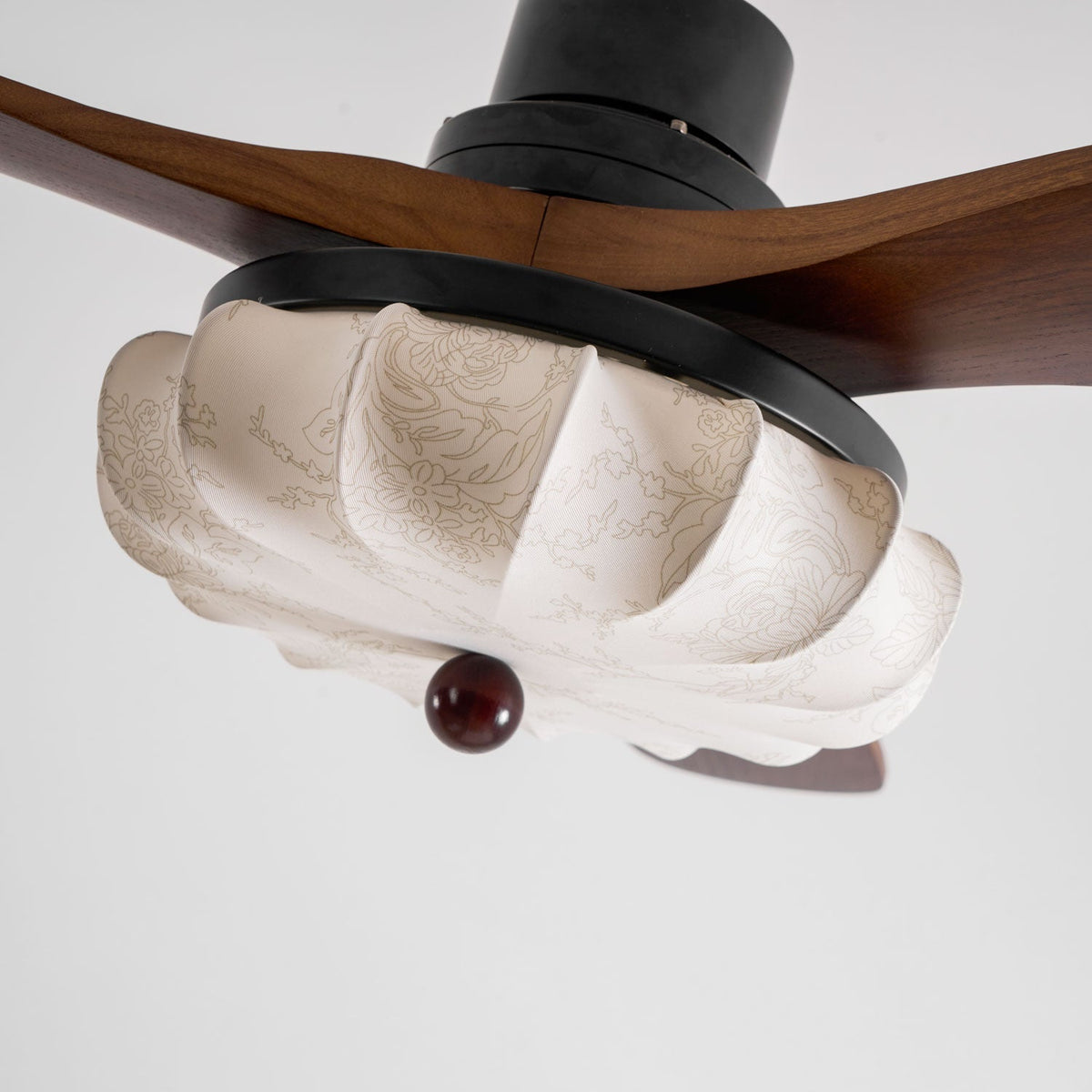 Wood Blade Ceiling Fan with Drum Shade Light DC Motor 6 Speed Remote Indoor Dining Living Bedroom Adjustable 36 42 48 52 Inch Quiet Reversib