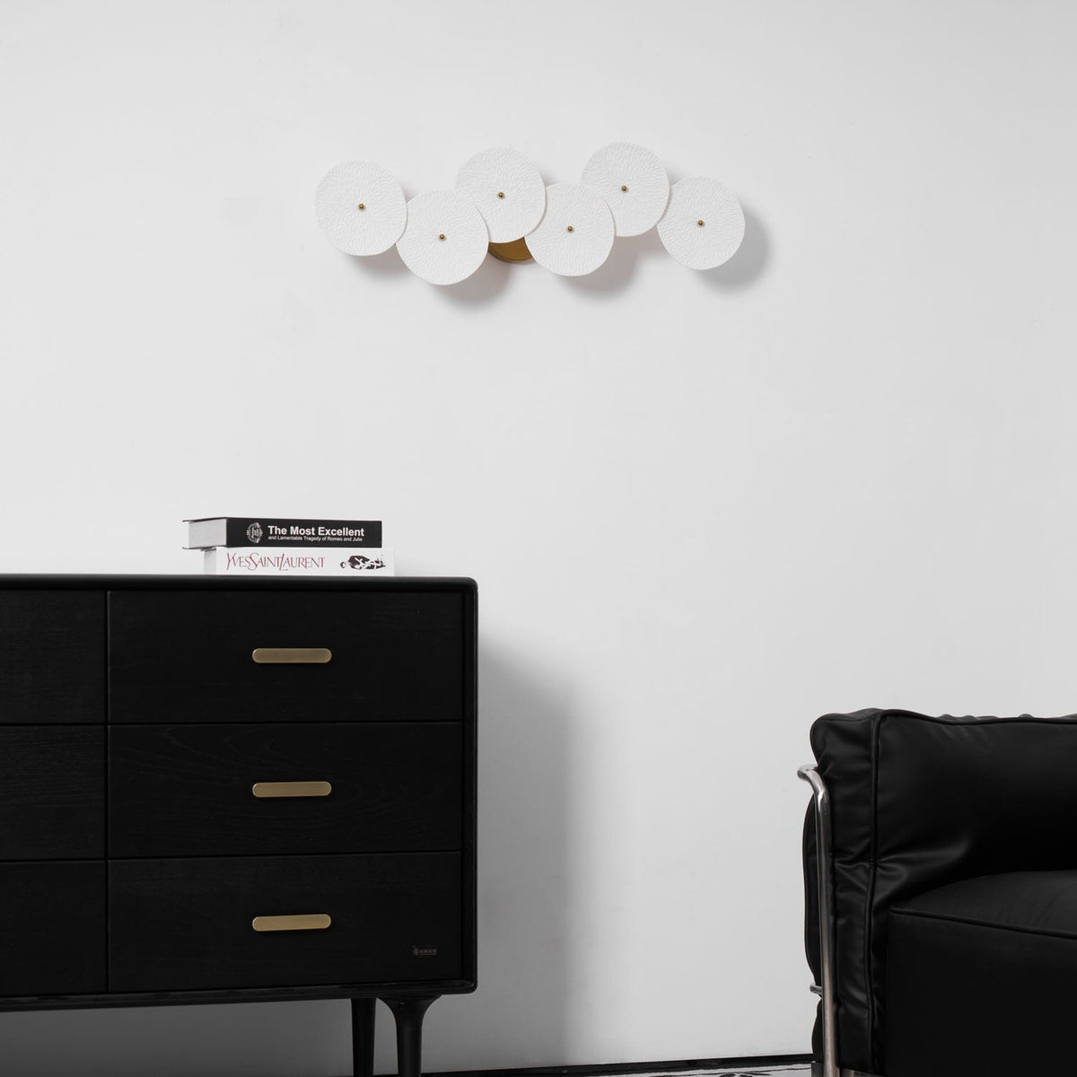 Sculpted Petal Sconce Gold White LED Art Deco Fixture Hallway Living Room Meditation Bedroom Accent 19.7 in Wall Mount Indoor Lighting