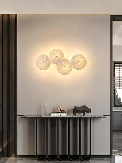 Sculpted Petal Sconce Gold White LED Art Deco Fixture Hallway Living Room Meditation Bedroom Accent 19.7 in Wall Mount Indoor Lighting