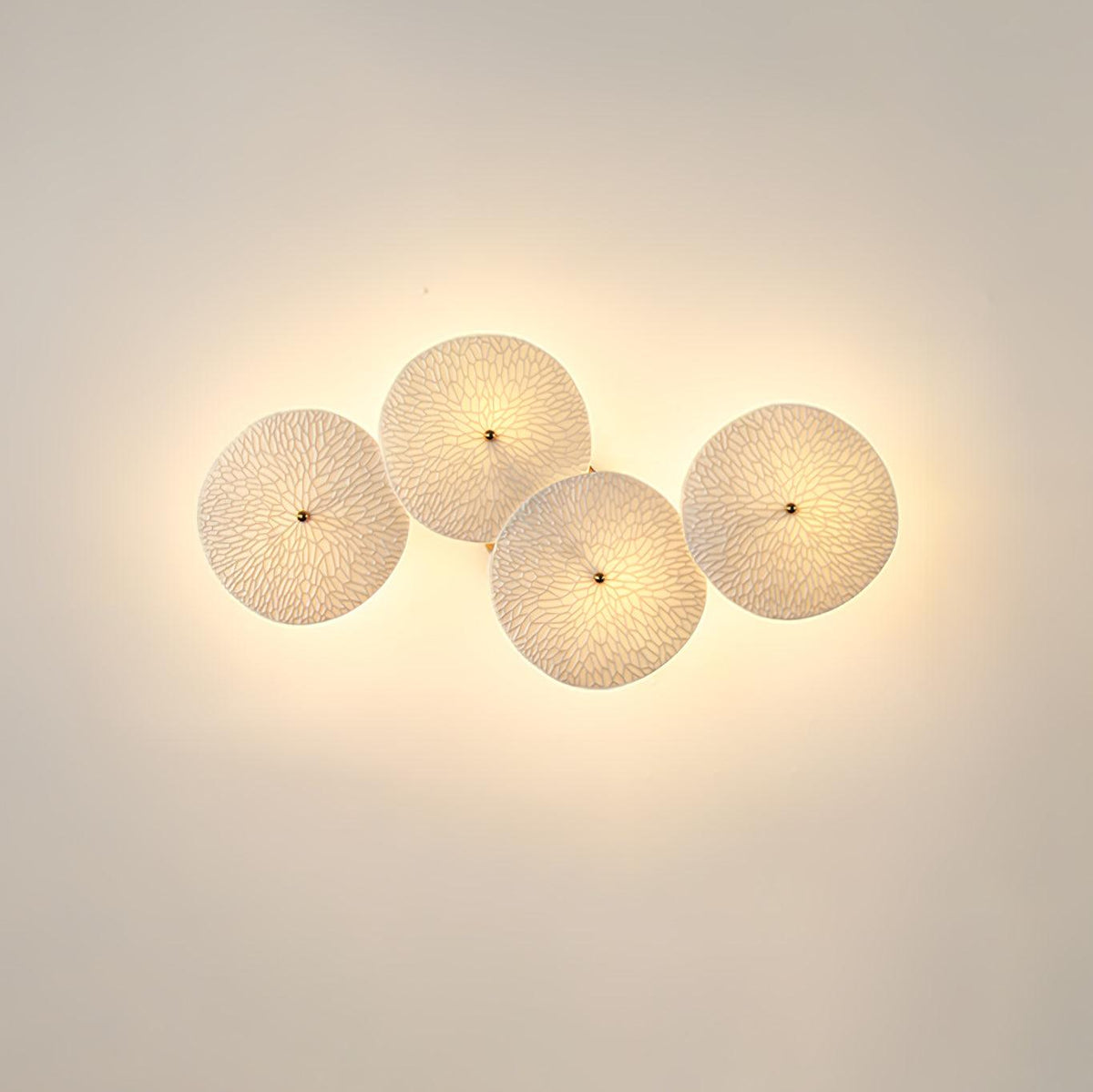 Ceramic Petal Wall Sconce Sculptural Multi-Light Fixture Hardwire Installation for Bedroom Living Room Hallway Modern Artistic Decor
