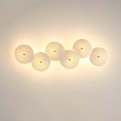 Ceramic Petal Wall Sconce – Floral LED Light with Gold Metal Accents for Hallway, Bedroom & Living Room Decor