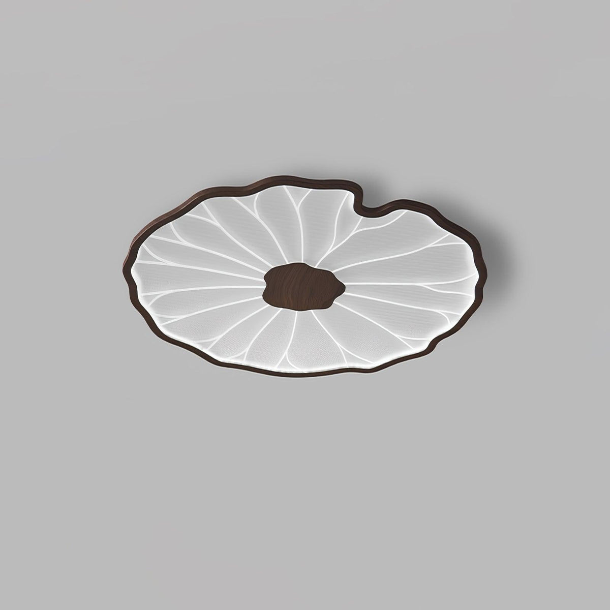 Flush Mount LED Ceiling Light with Wood Grain Finish for Low Ceilings, Living Room, Bedroom