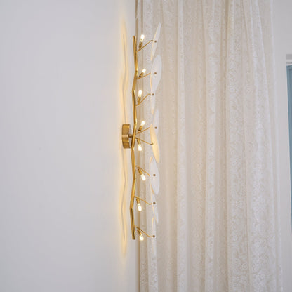 Ceramic Petal Wall Sconce Sculptural Multi-Light Fixture Hardwire Installation for Bedroom Living Room Hallway Modern Artistic Decor