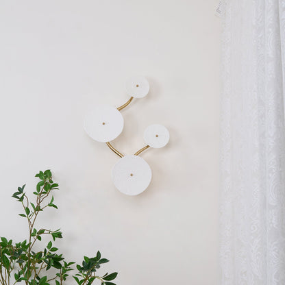 Sculpted Petal Sconce Gold White LED Art Deco Fixture Hallway Living Room Meditation Bedroom Accent 19.7 in Wall Mount Indoor Lighting