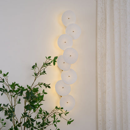 Sculpted Petal Sconce Gold White LED Art Deco Fixture Hallway Living Room Meditation Bedroom Accent 19.7 in Wall Mount Indoor Lighting