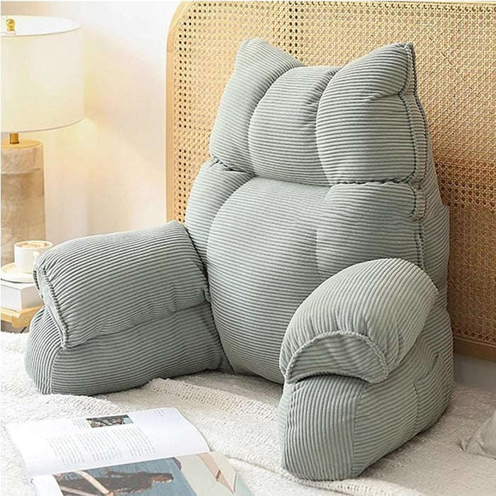Lounge Comfort | Bed Pillow with Arm Support & Memory Foam | Ideal for Reading and Gaming