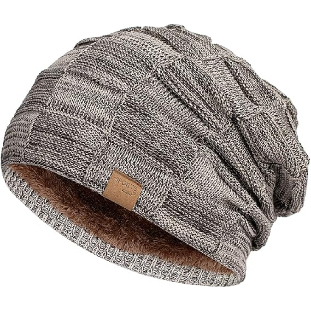 Luca Collection | Slouch Beanie with Thermal Fleece Lining | Stylish Winter Hat for Warmth and Comfort
