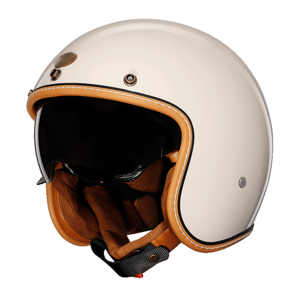 LumaGuard | Motorcycle Helmet with Lightweight ABS Shell | Retro Open Face Design for Stylish, Comfortable Riding