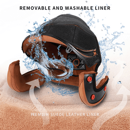 LumaGuard | Motorcycle Helmet with Lightweight ABS Shell | Retro Open Face Design for Stylish, Comfortable Riding