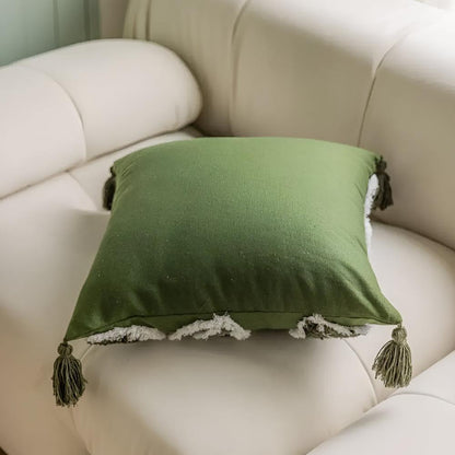 Luma Sofa Cushion Covers - Microfiber Blend, Leaf Motif
