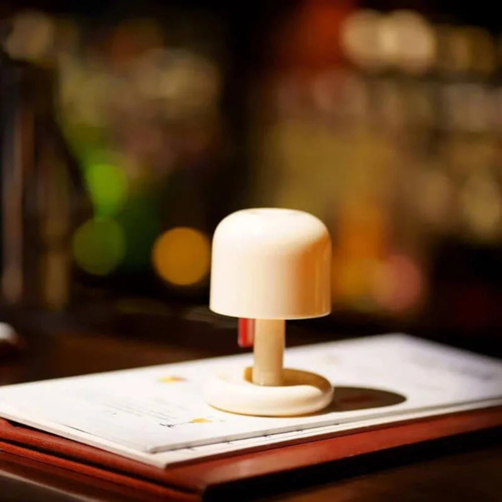 Lumia Mushroom Night Light - Portable PC Lamp, Soft Glow