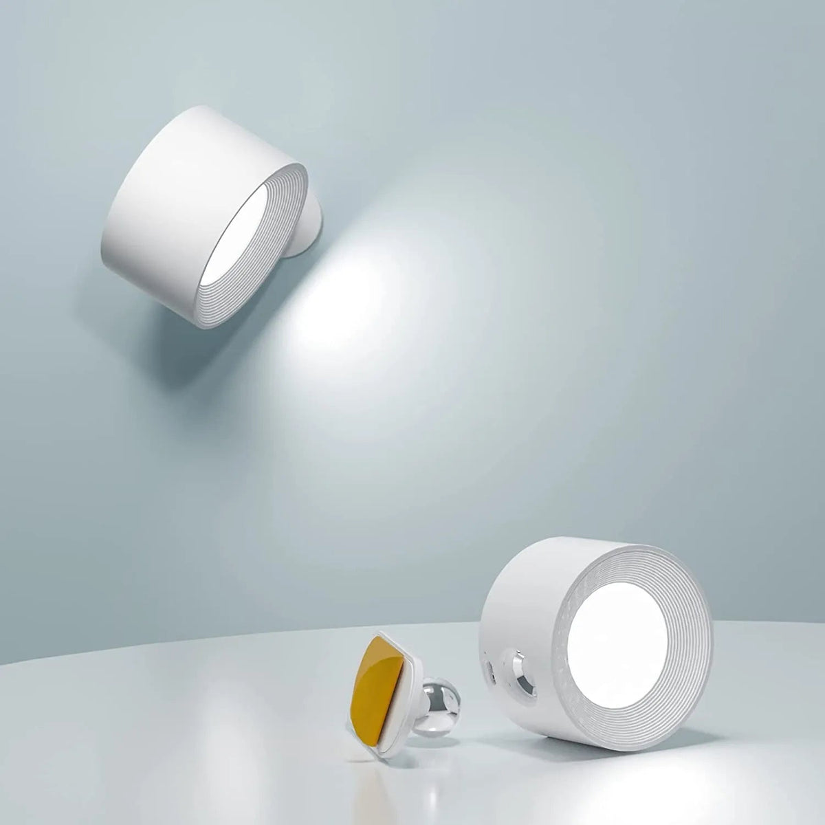LumoFlex | Wireless Rechargeable Wall Lamp with 360° Rotation | Dimmable Lighting for Versatile Ambiance