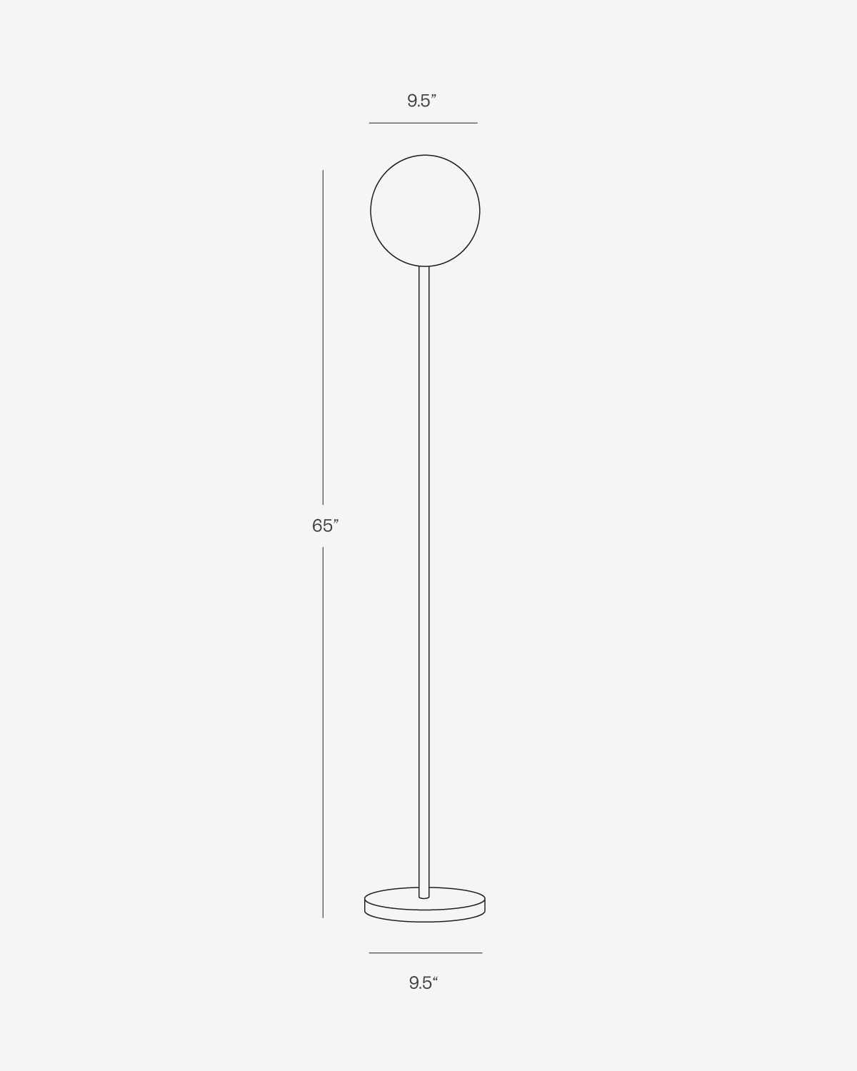 Brass Globe Standing Lamp 65 Inch Tall for Living Rooms Bedrooms Reading Corners Warm Ambient Lighting Metal Frame Foot Switch Modern Minima