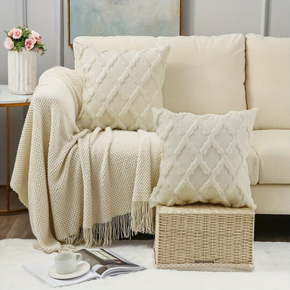 Lunel Velvet Pillow Cover - Boho Geometric, Soft Texture