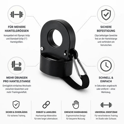 Barbell Collars Quick-Release Secure Hold Universal Fit