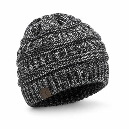 Beanie Ponytail Hole Soft Stretchy Acrylic