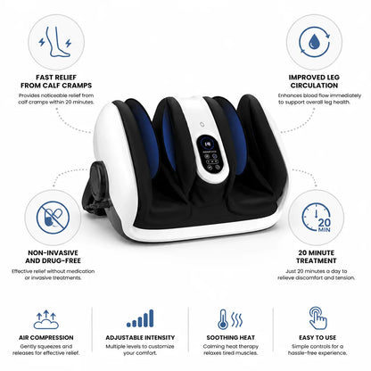 Calf & Leg Massager Electric Pulse Therapy Adjustable Wrap
