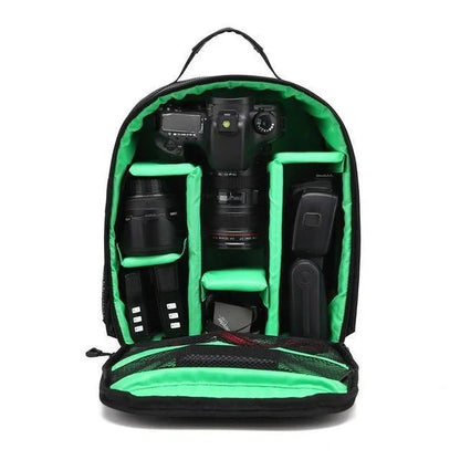 Camera Backpack Compact Adjustable Padded Dividers & Double Zippers