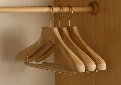 Clothes Hangers Camphor Wood Wide Shoulder Set of 2