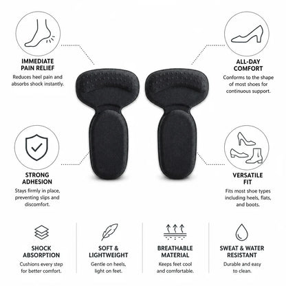 Comfort Heel Pads Shock-Absorbing Gel & Strong Adhesive