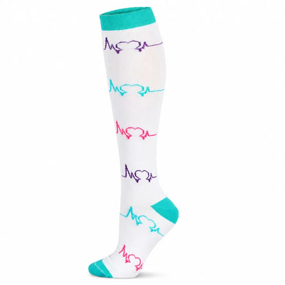 Compression Socks Knee-High Graduated Support Breathable Cotton Blend