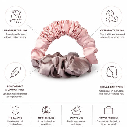 Curling Hair Tie Satin Heat-Free Overnight